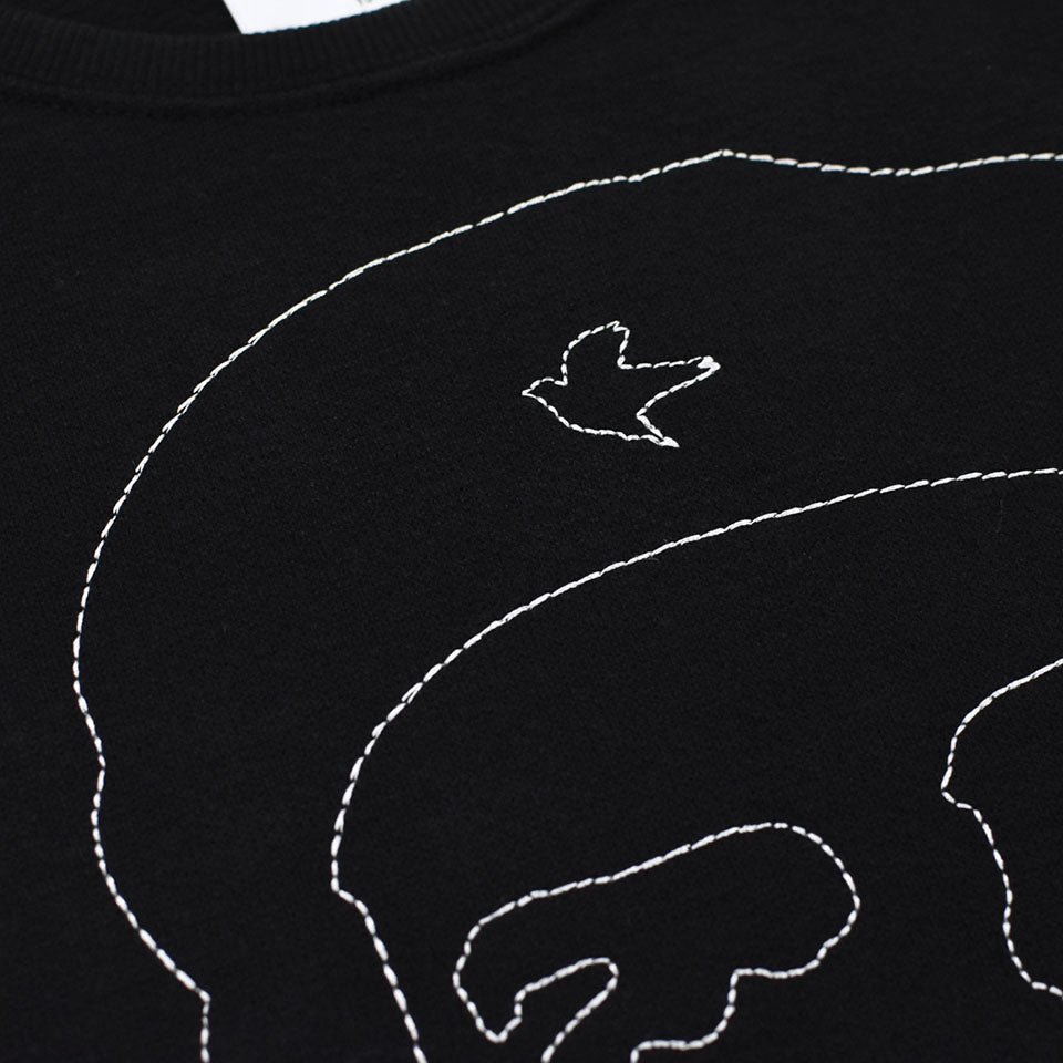 STOF / Oversized Relax Tee/che embroi - BLACK