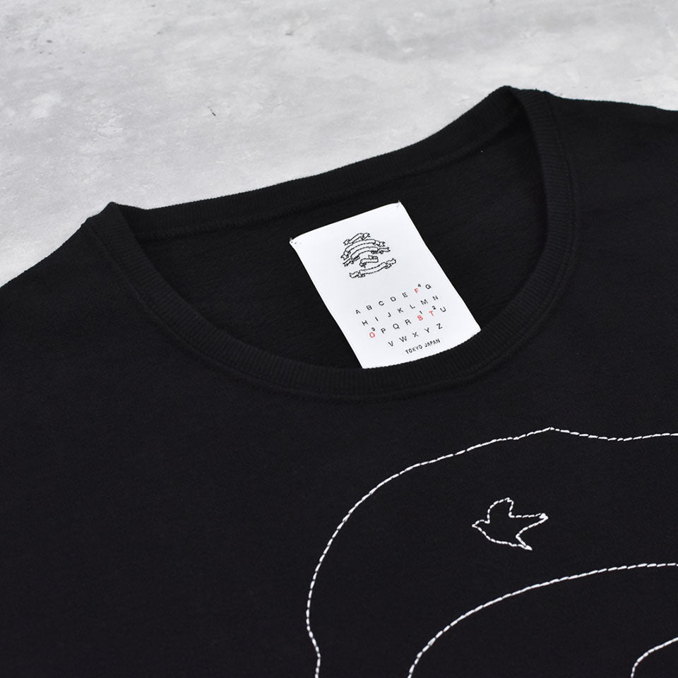 STOF / Oversized Relax Tee/che embroi - BLACK