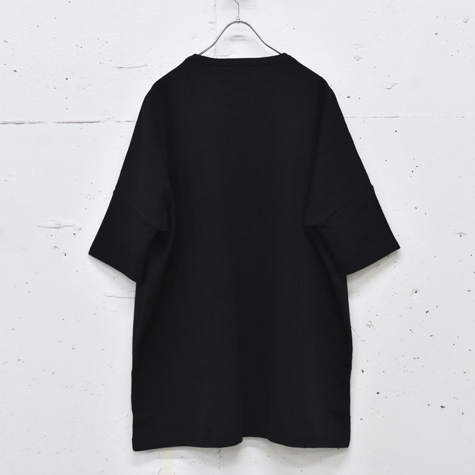 STOF / Oversized Relax Tee/che embroi - BLACK