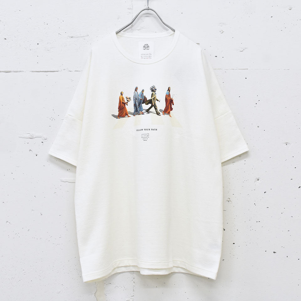 STOF / Oversized Relax Tee/each path - WHITE
