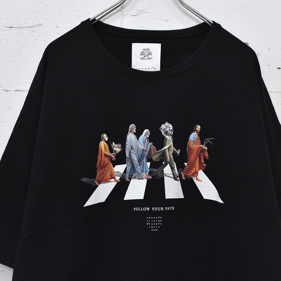 STOF / Oversized Relax Tee/each path - BLACK