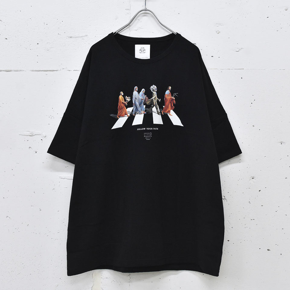 STOF / Oversized Relax Tee/each path - BLACK