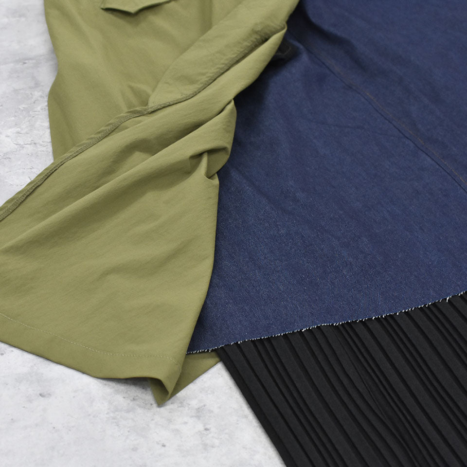 STOF / Trompe l’oeil Layer Skirt - KHAKI