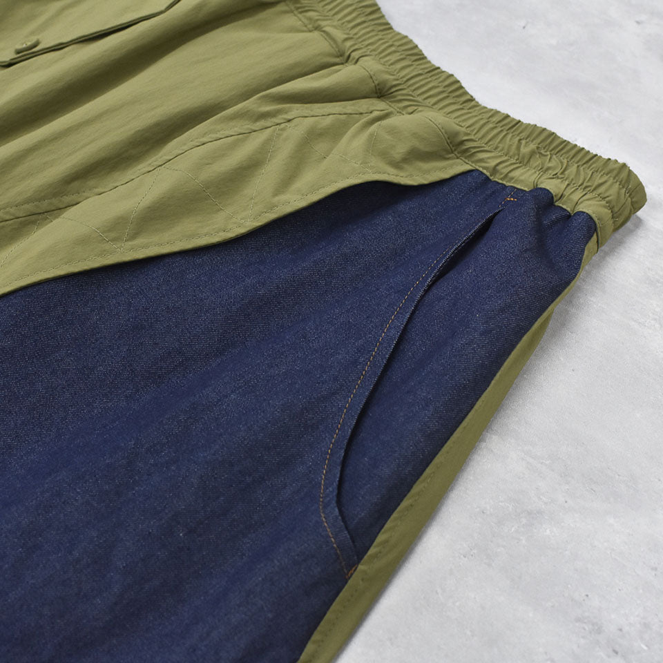 STOF / Trompe l’oeil Layer Skirt - KHAKI