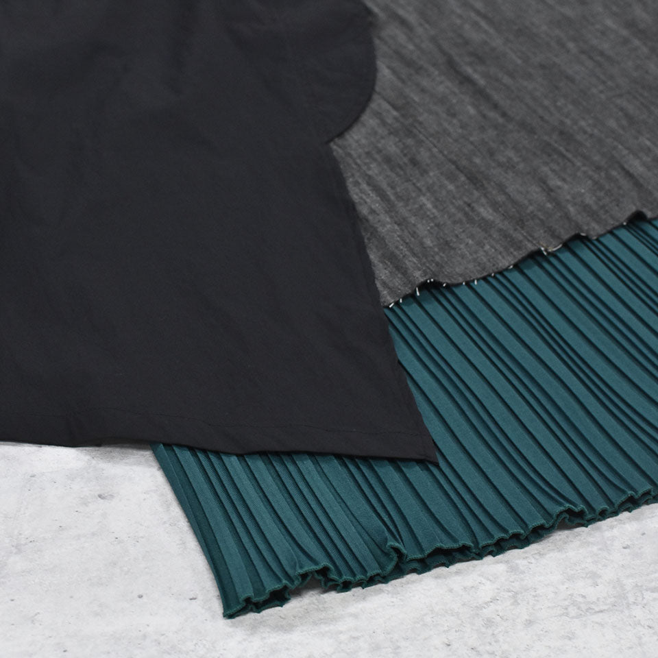STOF / Trompe l’oeil Layer Skirt - BLACK