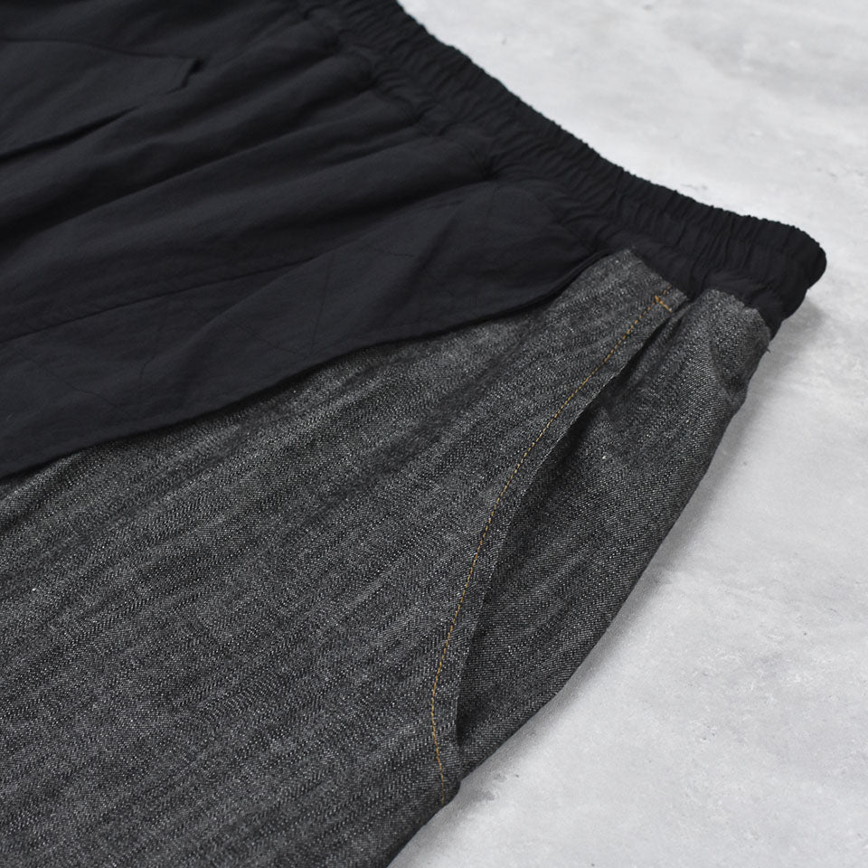 STOF / Trompe l’oeil Layer Skirt - BLACK