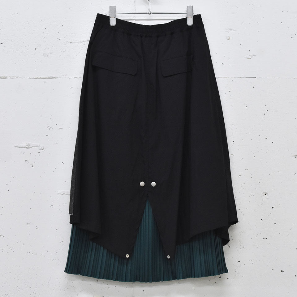 STOF / Trompe l’oeil Layer Skirt - BLACK