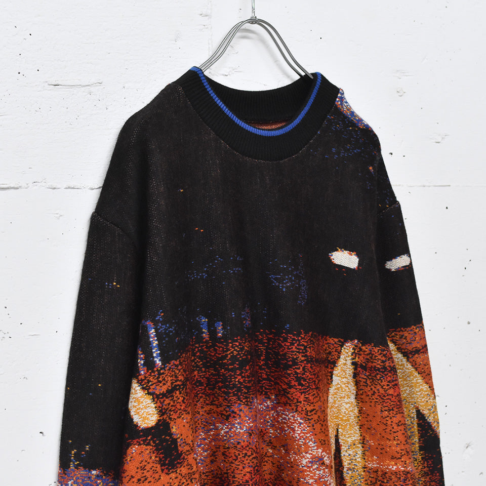 STOF / Double Exposure Knit Sweater - VOLCAN