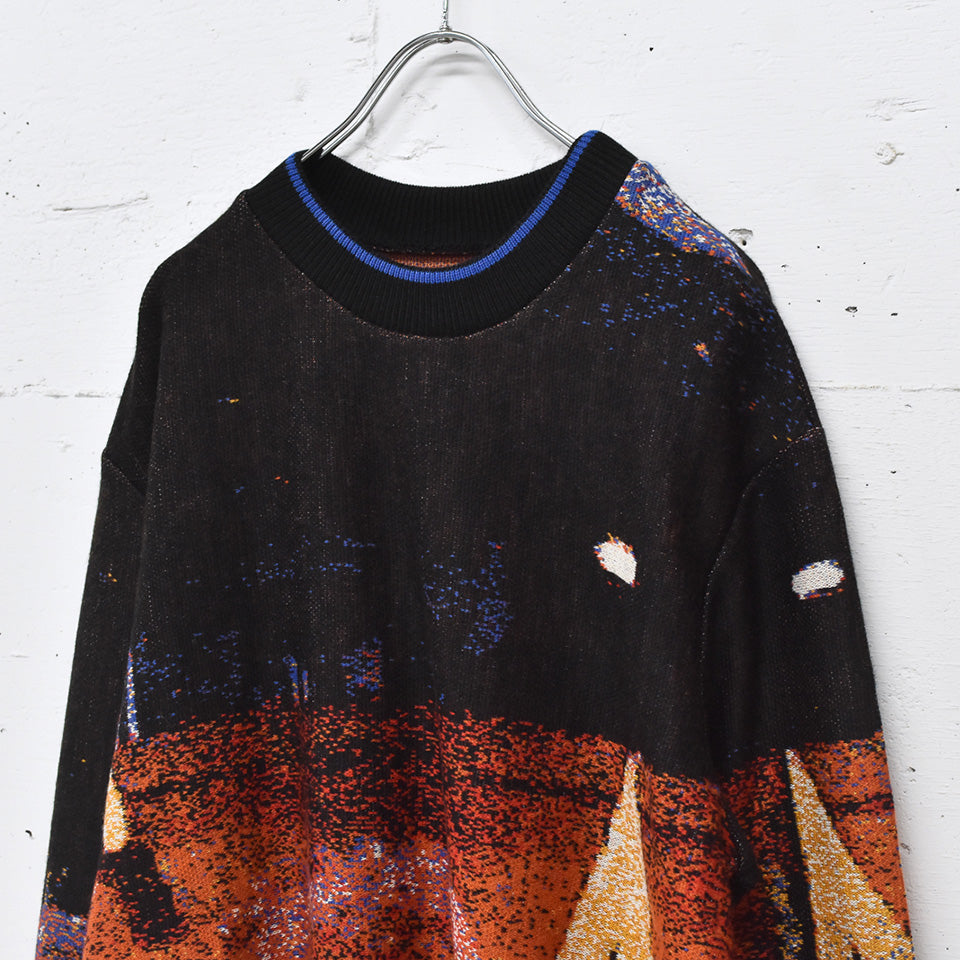 STOF / Double Exposure Knit Sweater - VOLCAN