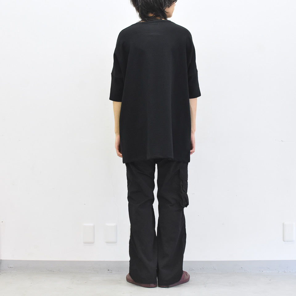 STOF / Oversized Relax Tee/che embroi - BLACK