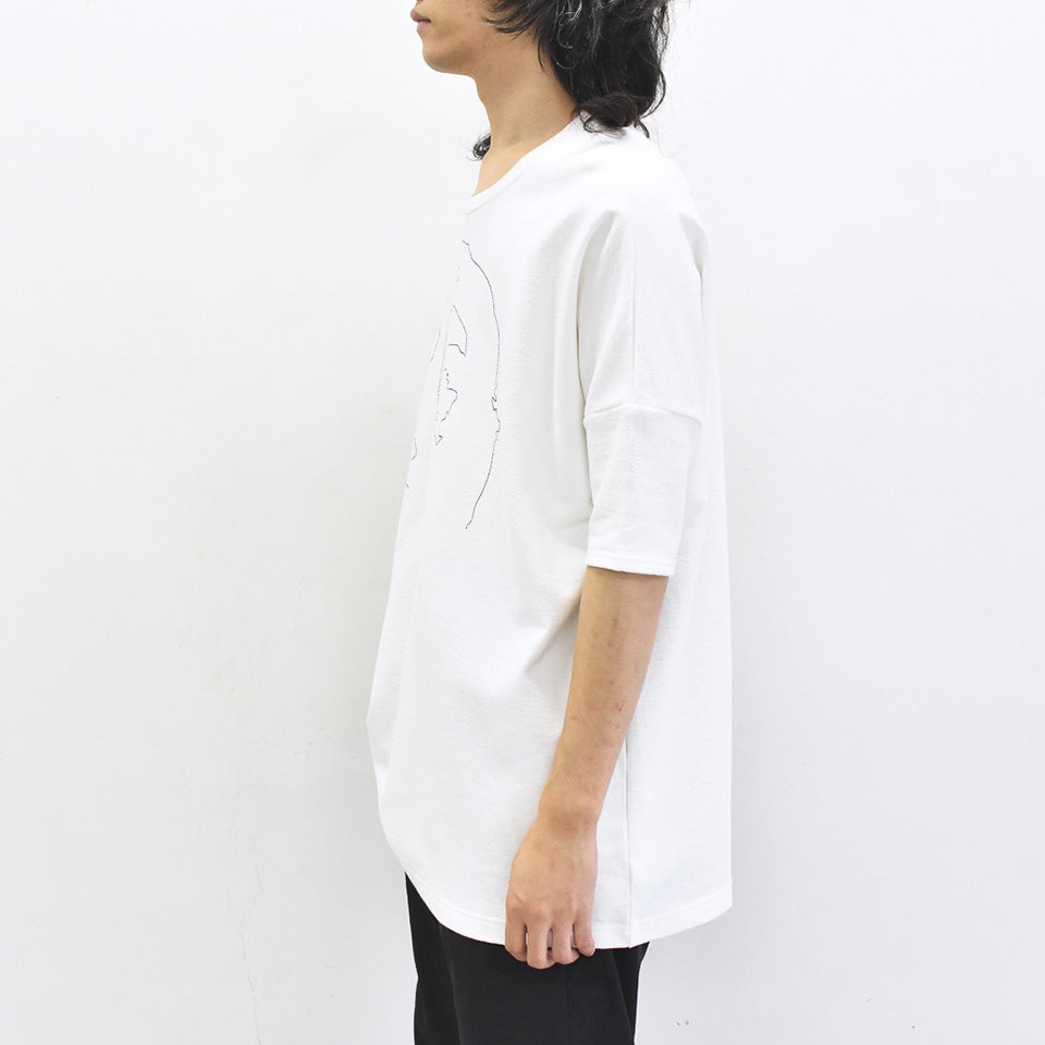 STOF / Oversized Relax Tee/che embroi - WHITE