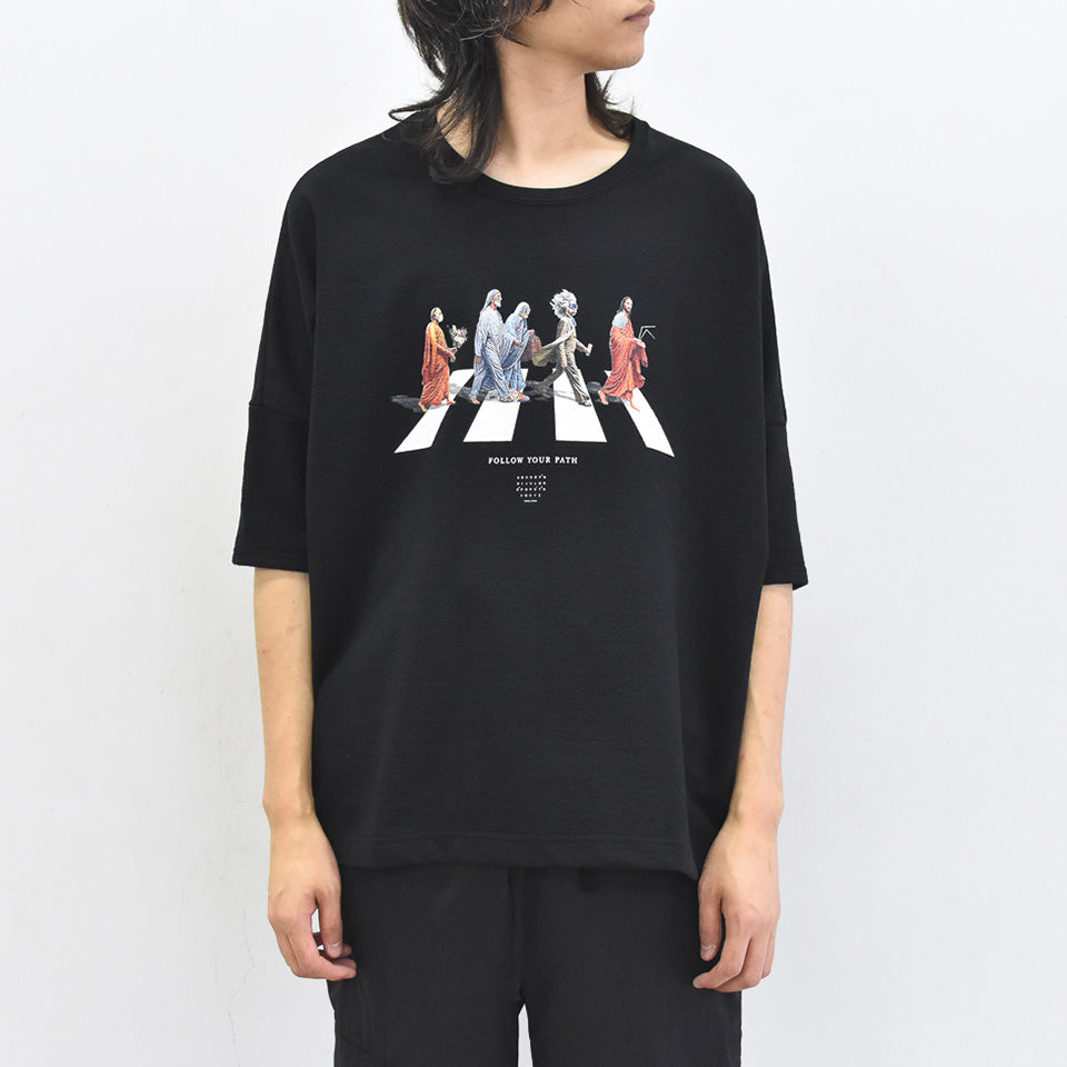 STOF / Oversized Relax Tee/each path - BLACK