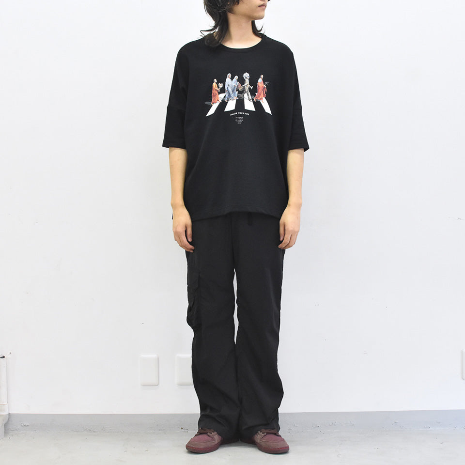 STOF / Oversized Relax Tee/each path - BLACK