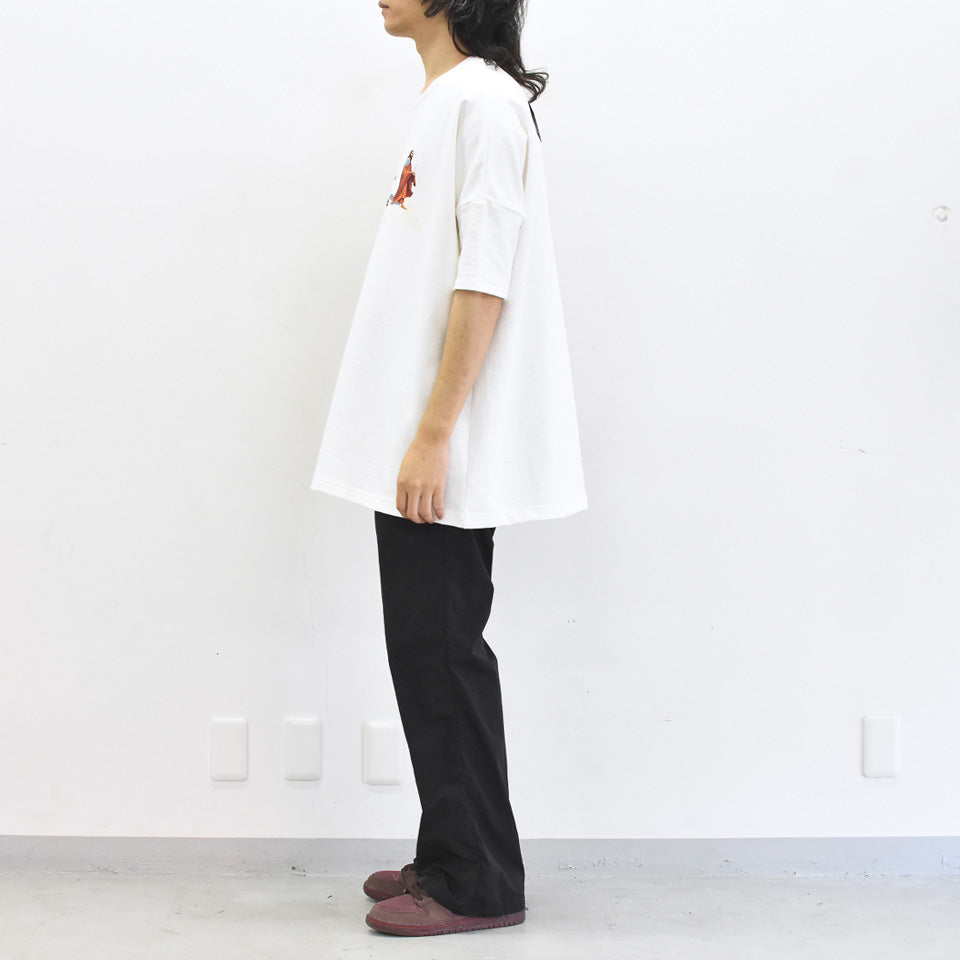 STOF / Oversized Relax Tee/each path - WHITE