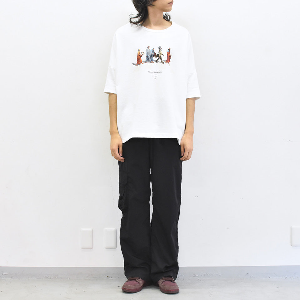 STOF / Oversized Relax Tee/each path - WHITE