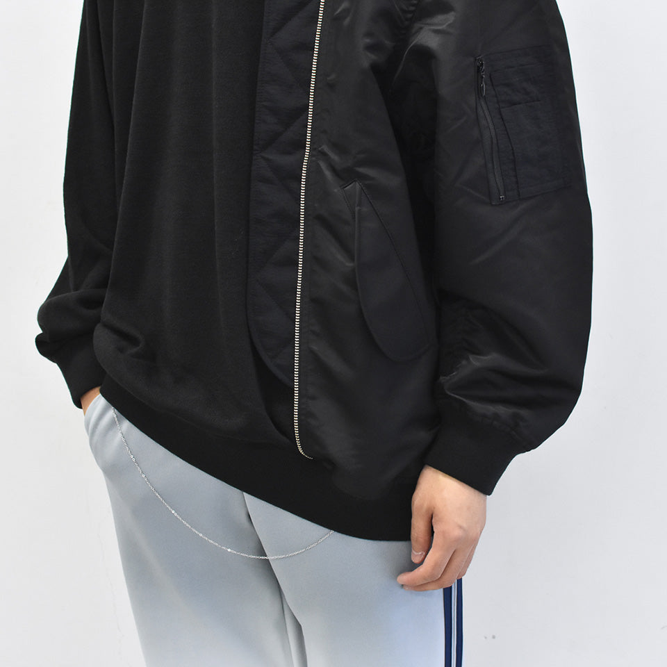 STOF / Trompe l’oeil Pulover - BLACK