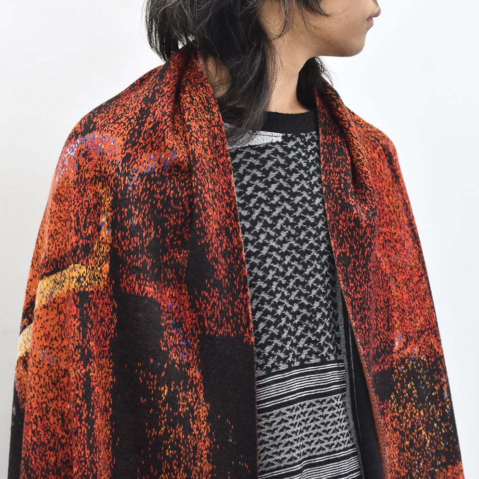 STOF / Double Exposure Knit Stole - VOLCAN