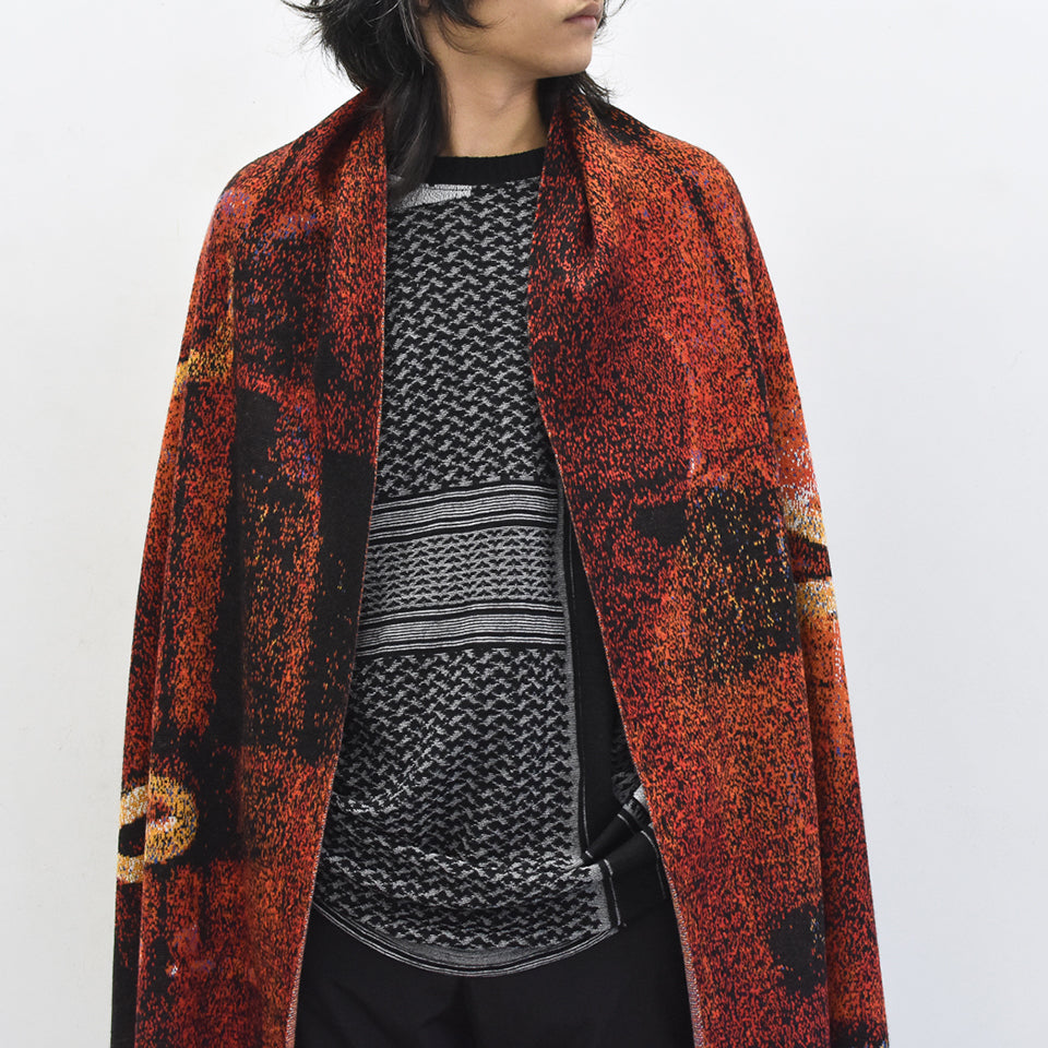 STOF / Double Exposure Knit Stole - VOLCAN