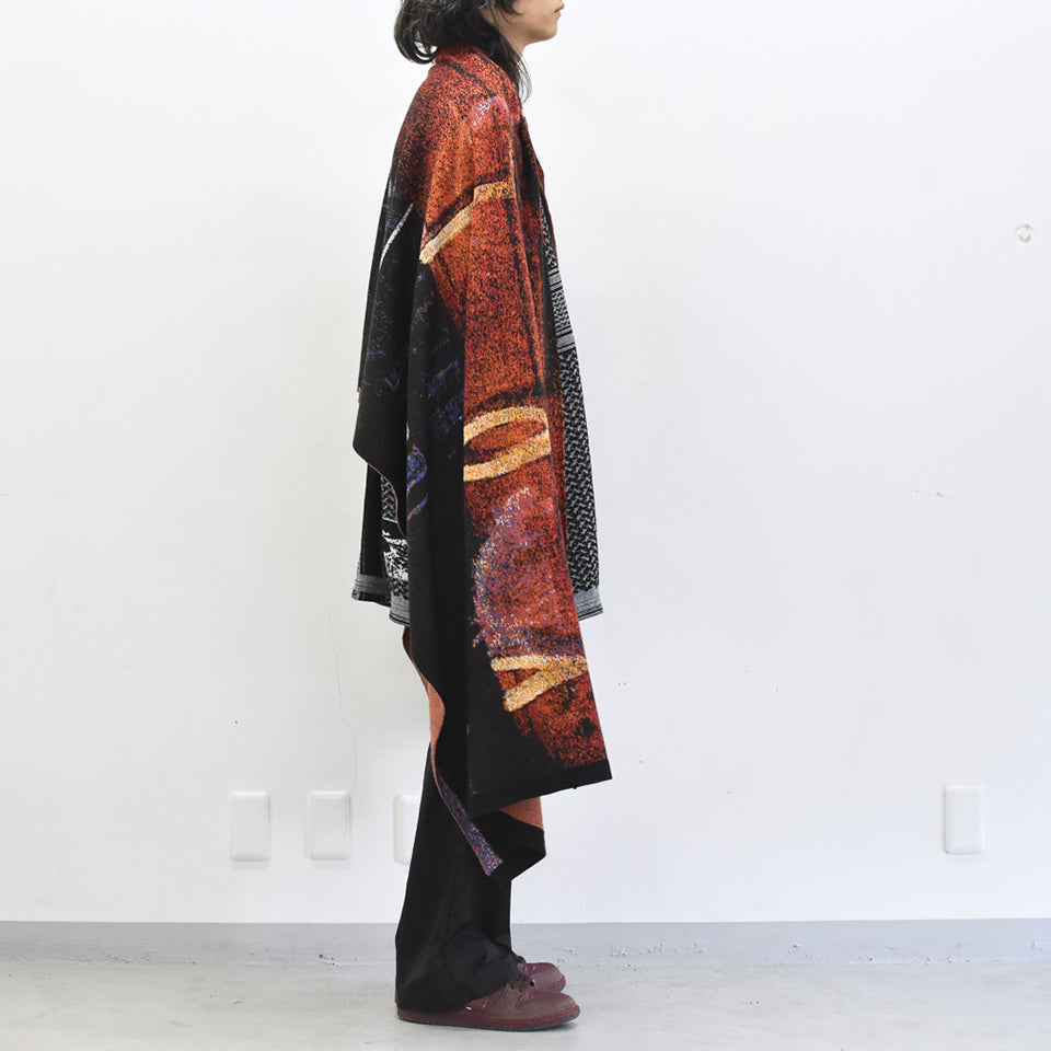 STOF / Double Exposure Knit Stole - VOLCAN
