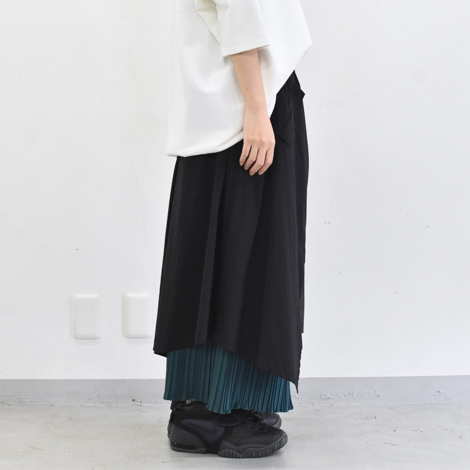 STOF / Trompe l’oeil Layer Skirt - BLACK