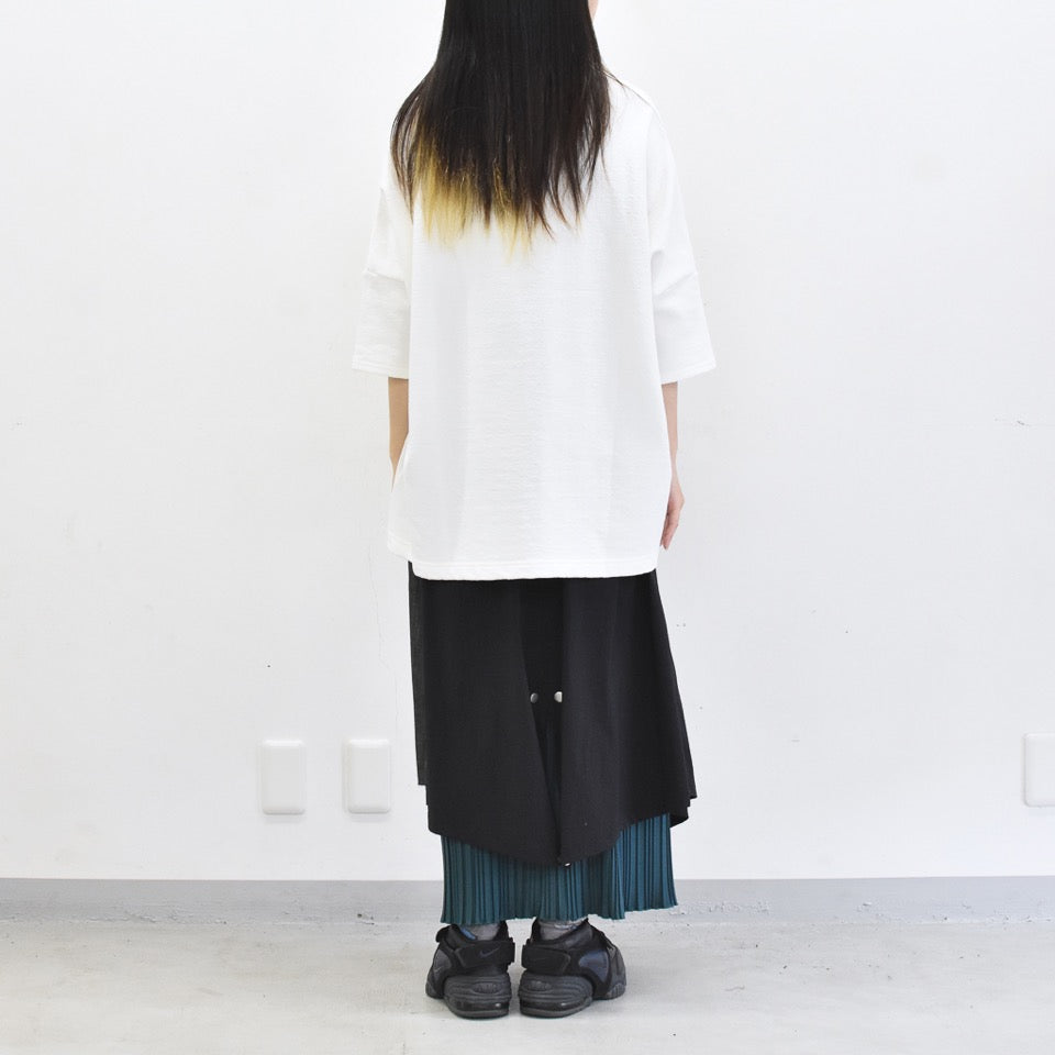 STOF / Trompe l’oeil Layer Skirt - BLACK