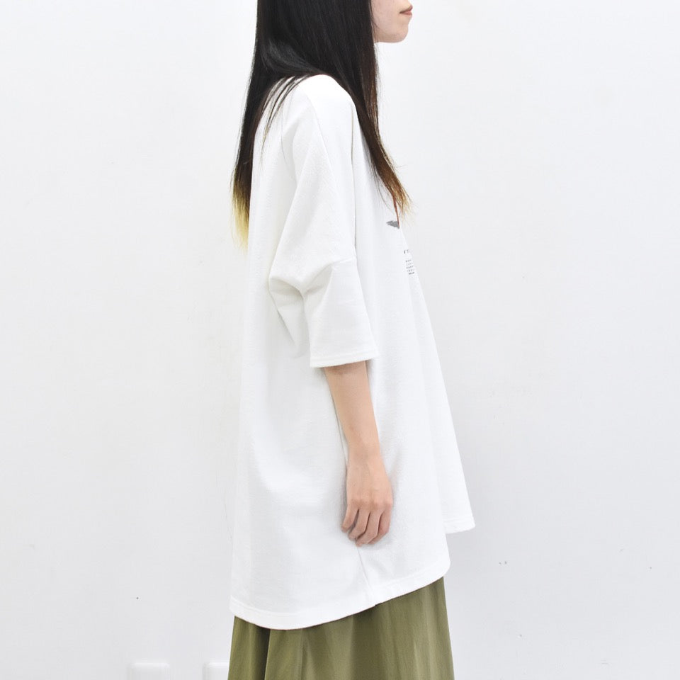 STOF / Oversized Relax Tee/each path - WHITE