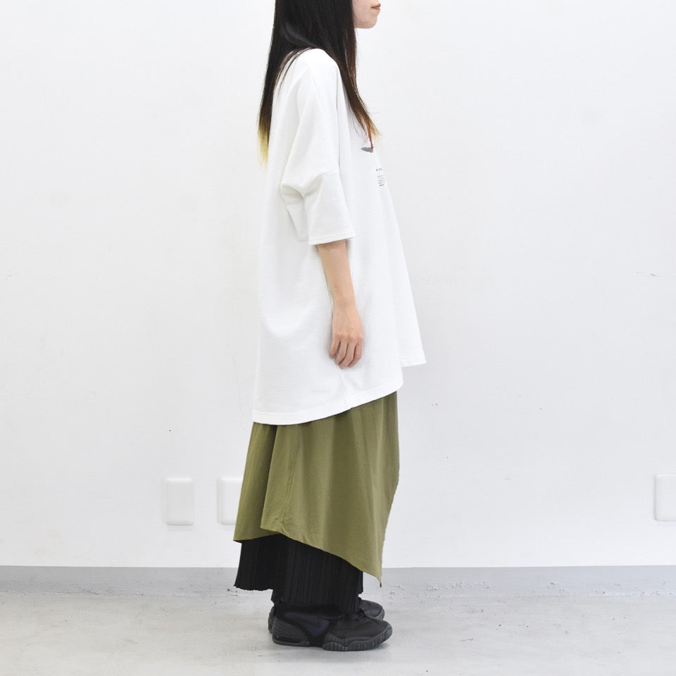 STOF / Oversized Relax Tee/each path - WHITE