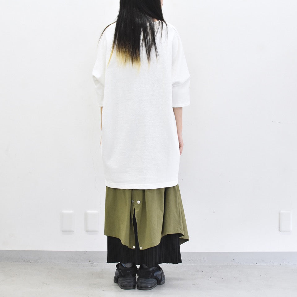 STOF / Oversized Relax Tee/each path - WHITE