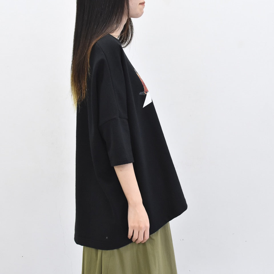 STOF / Oversized Relax Tee/each path - BLACK