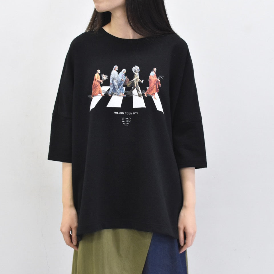 STOF / Oversized Relax Tee/each path - BLACK