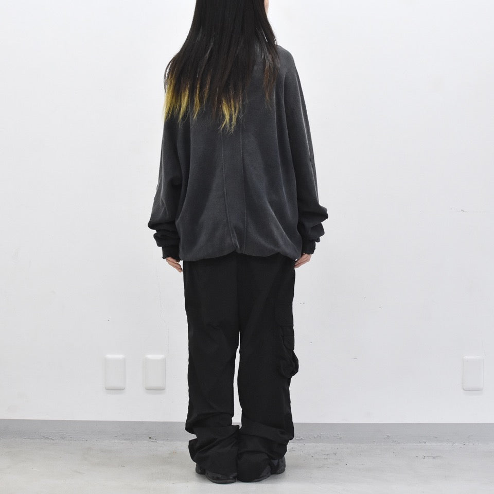 THE JEAN PIERRE / Pigmentdye Dove Turtle Sweat Shirt - FADE BLACK