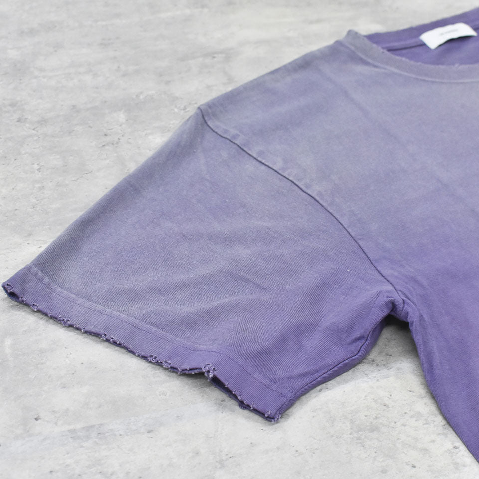 THE JEAN PIERRE / Pigmentdye Grunge Destroy SS TEE - PURPLE