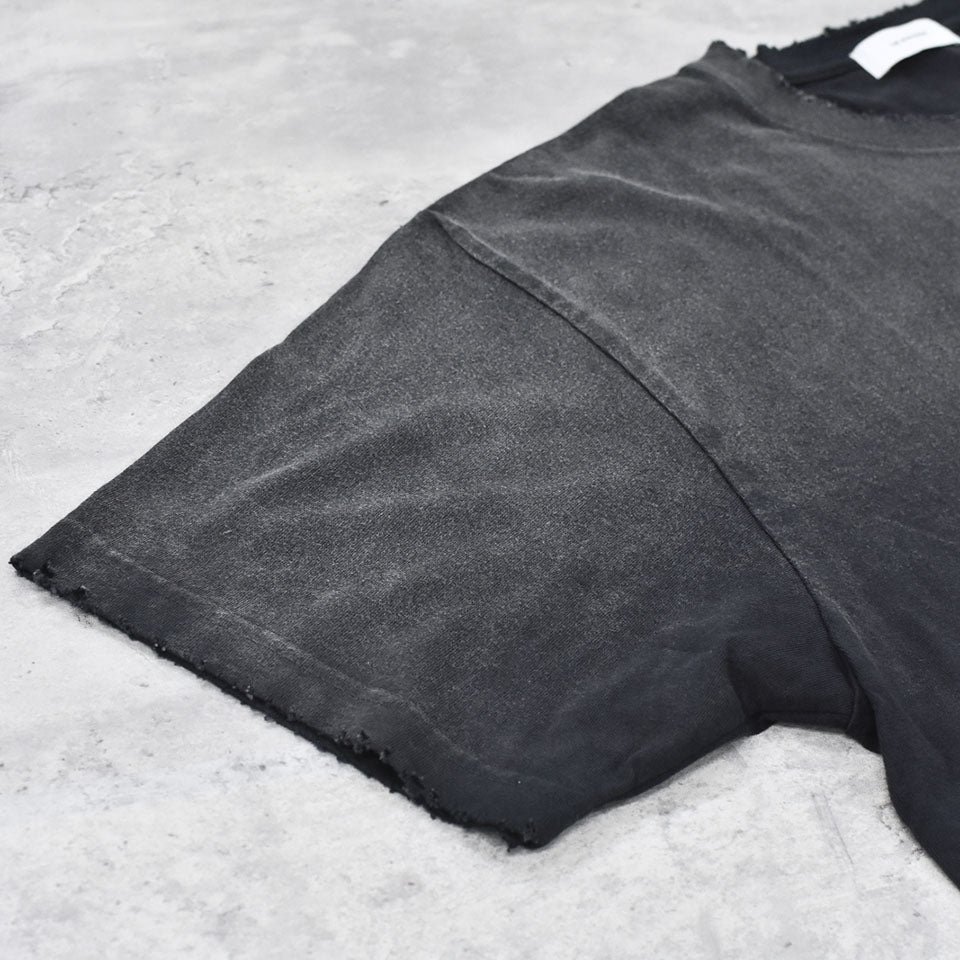 THE JEAN PIERRE / Pigmentdye Grunge Destroy SS TEE - FADE BLACK
