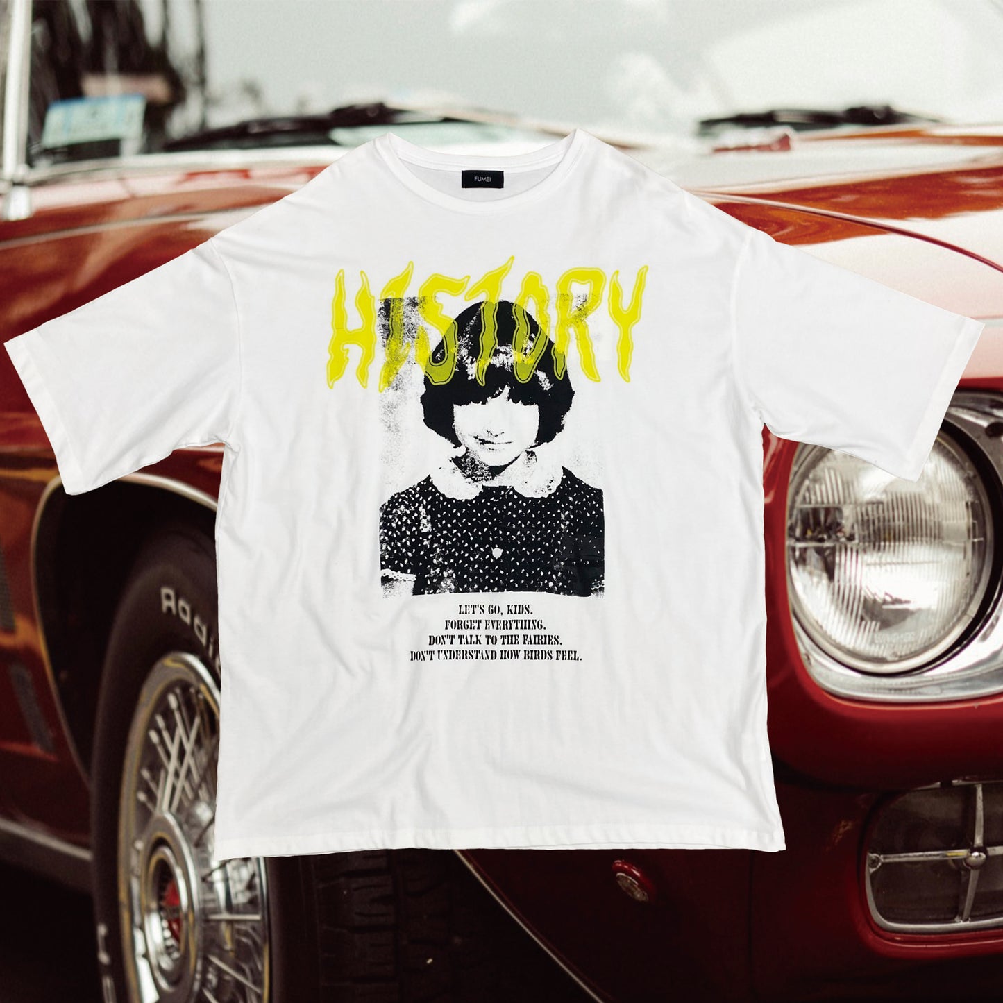 FUMEI / EVIL CAR S/S T-SHIRT - WHITE