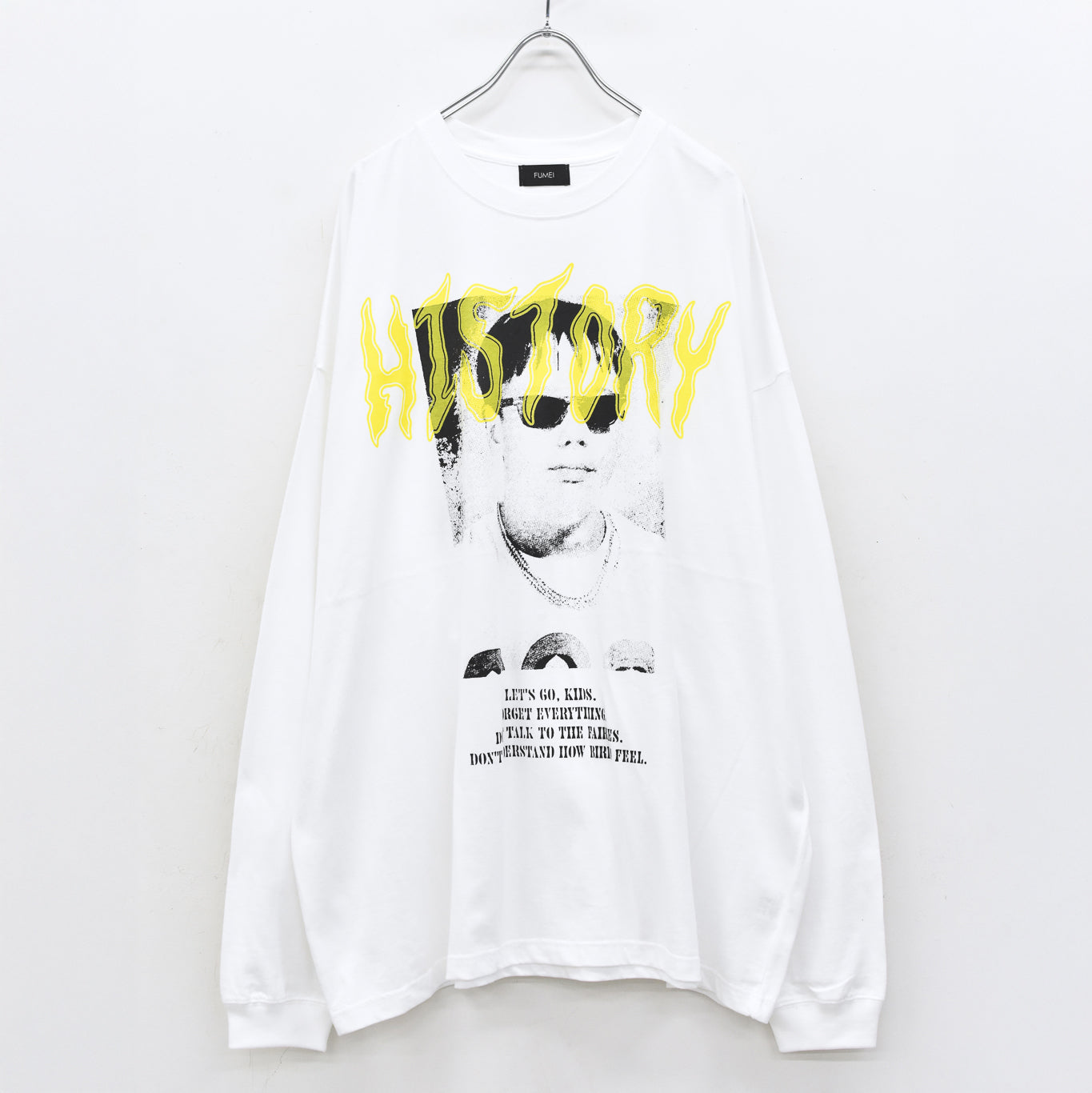 FUMEI / EVIL CAR L/S T-SHIRT - WHITE