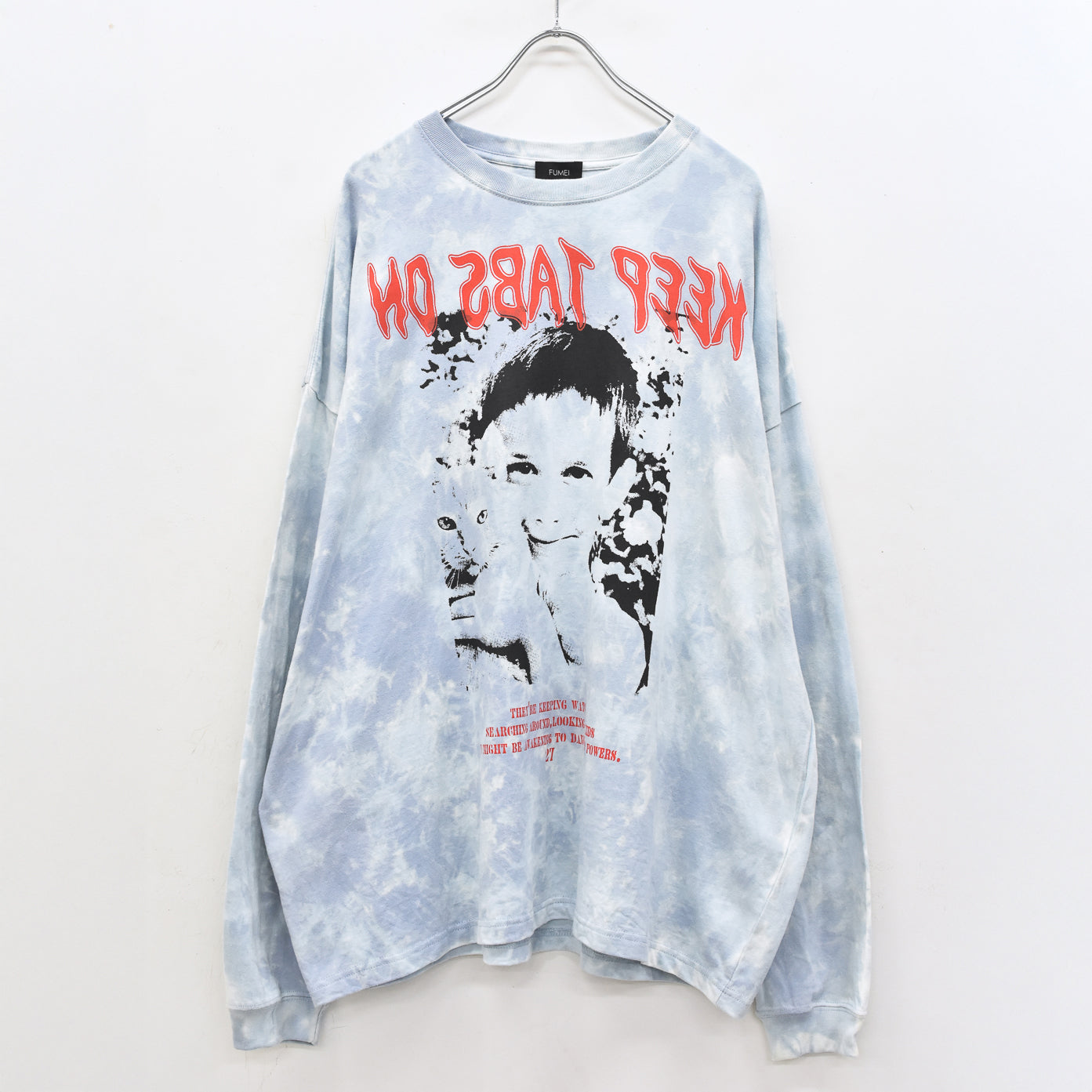 FUMEI / CAT? L/S T-SHIRT - BLUE