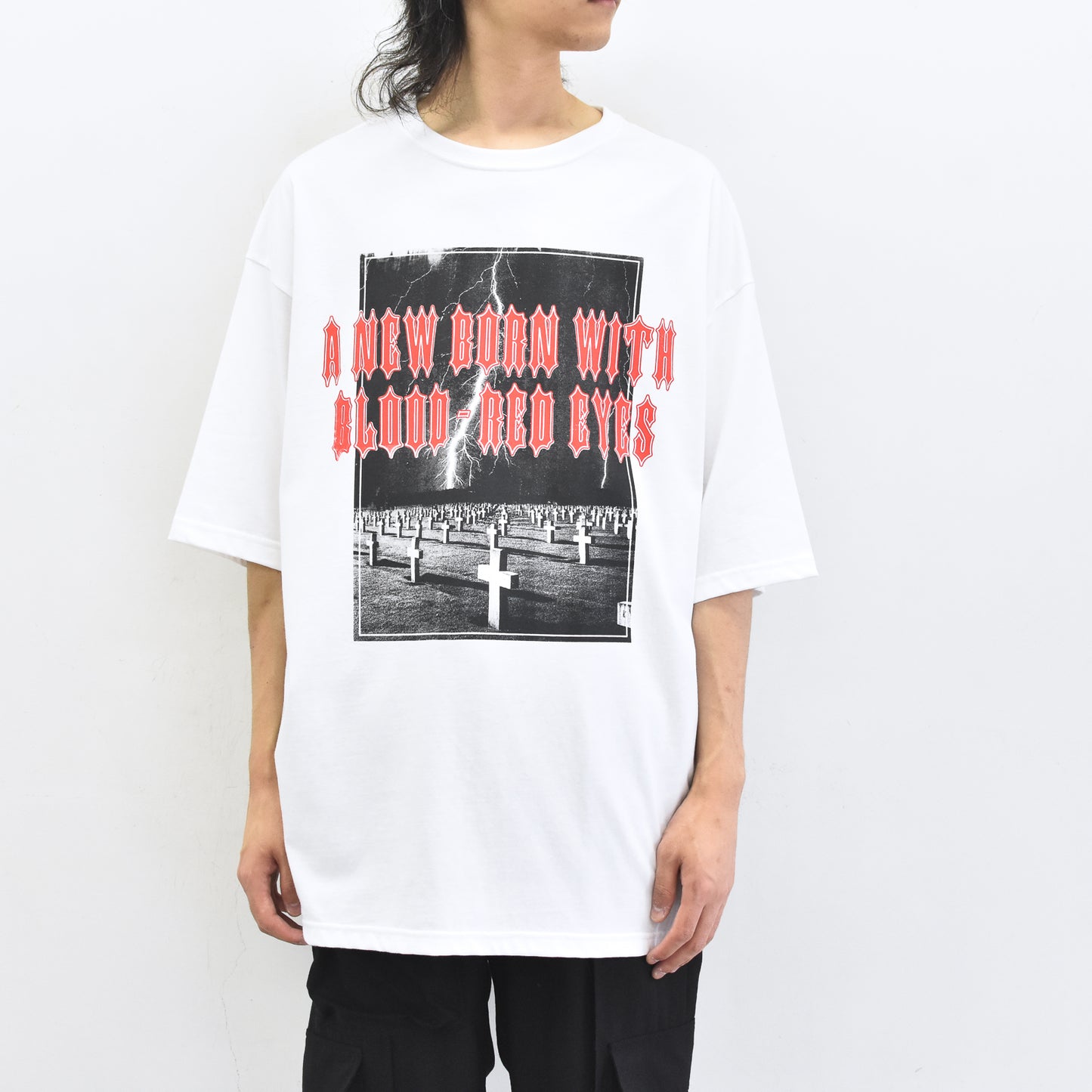 FUMEI / RED EYE S/S T-SHIRT - WHITE