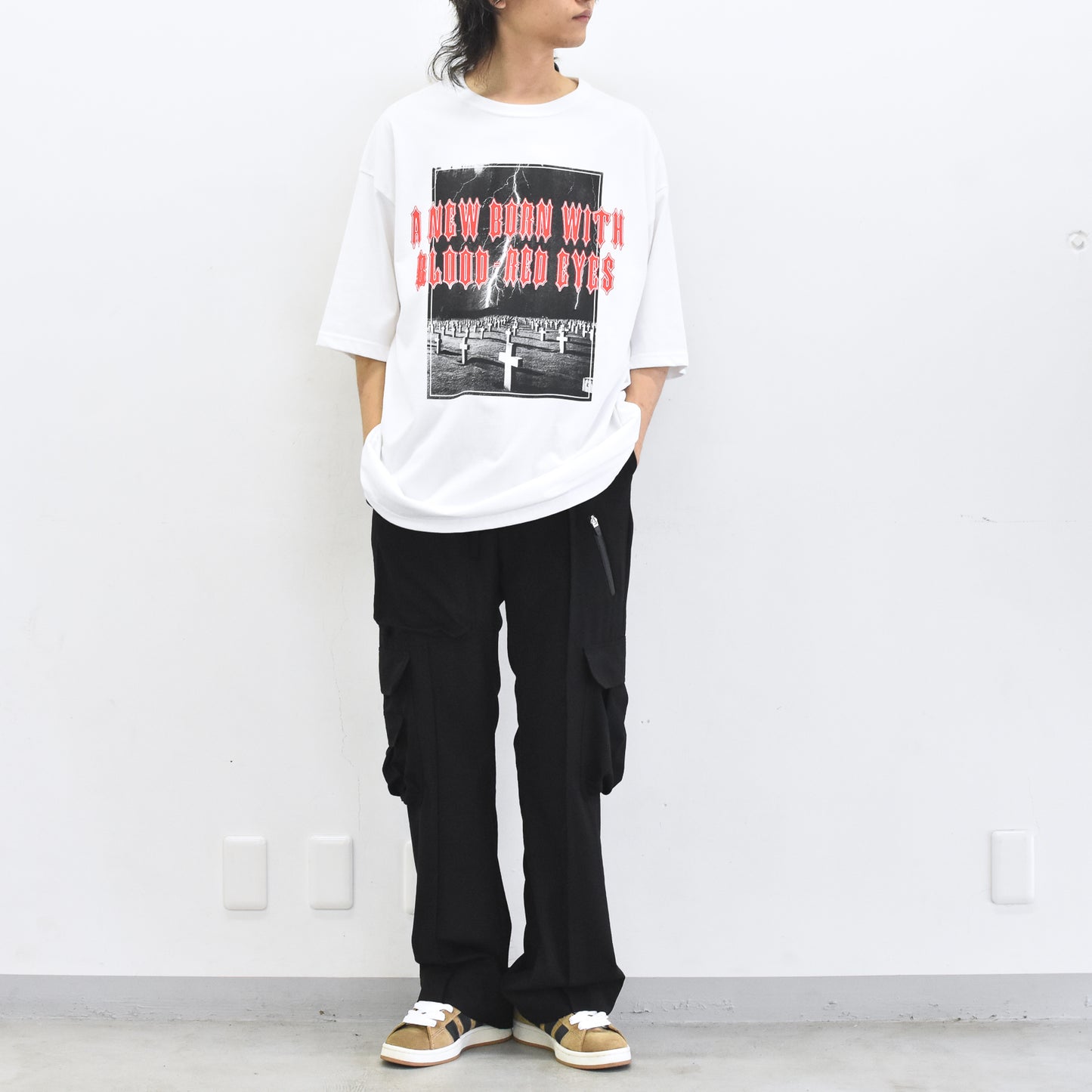 FUMEI / RED EYE S/S T-SHIRT - WHITE