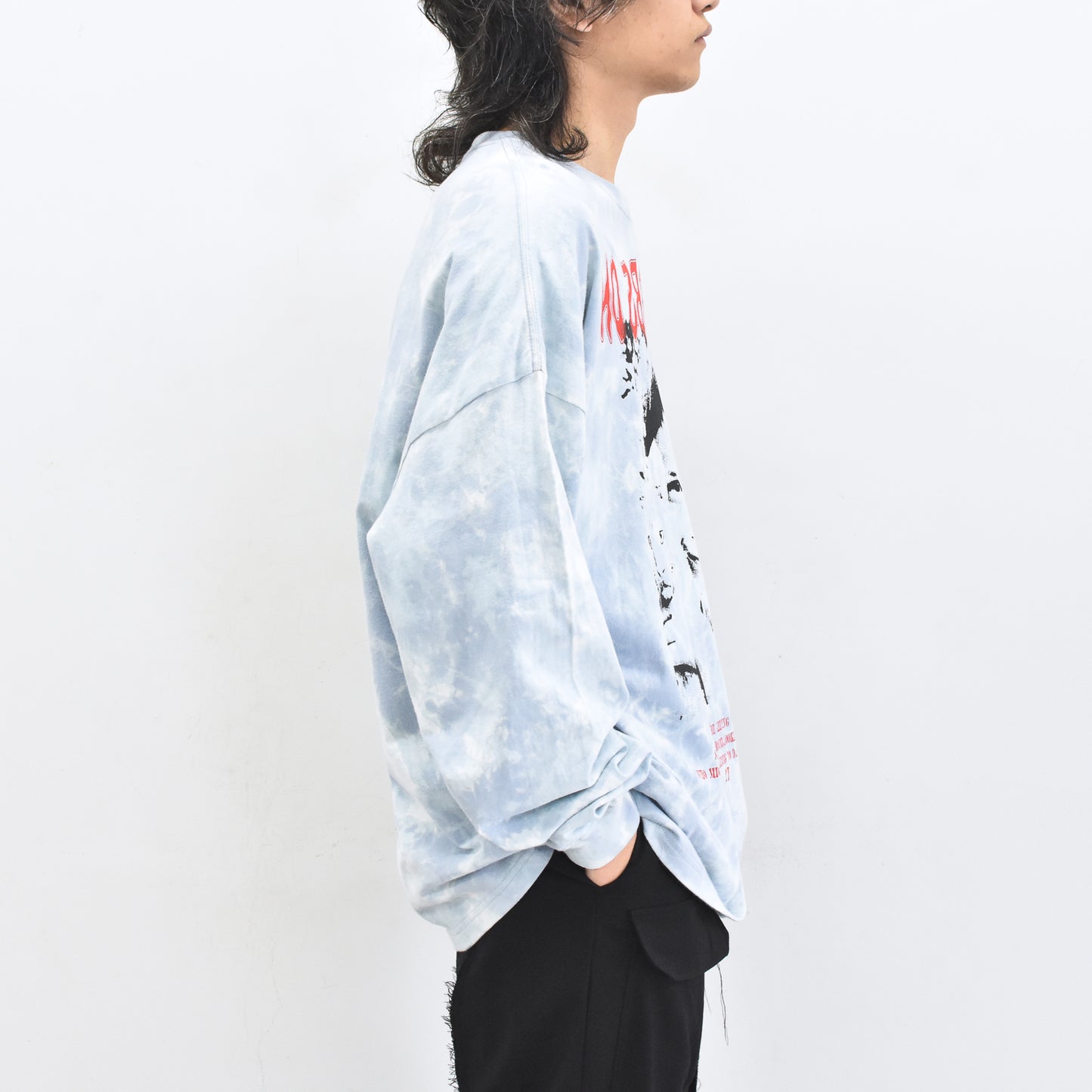 FUMEI / CAT? L/S T-SHIRT - BLUE