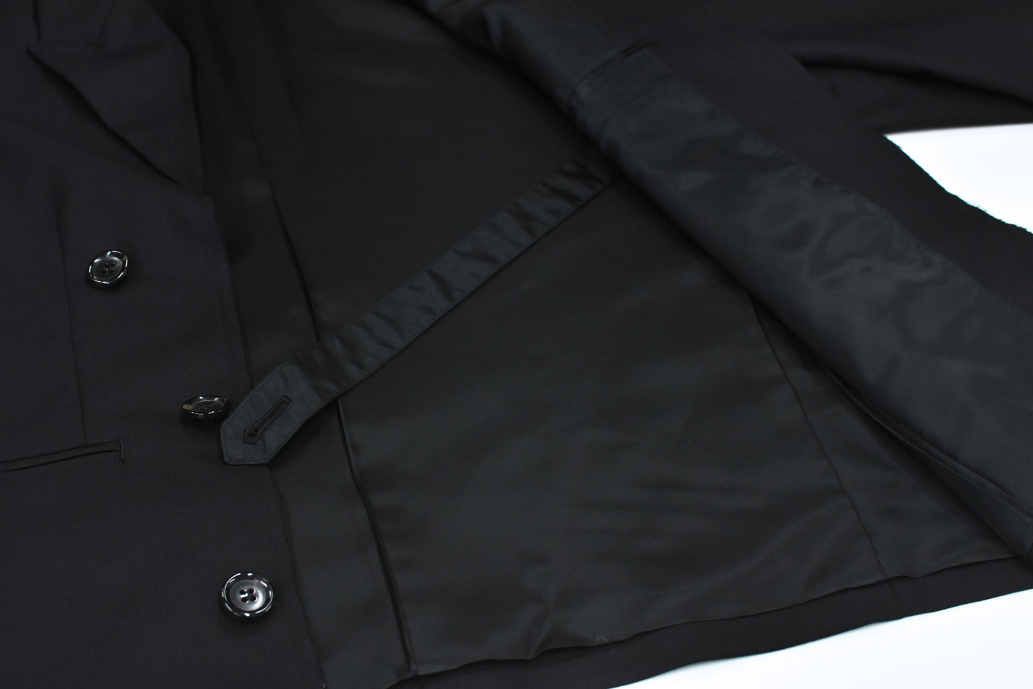 THE JEAN PIERRE / Tear Off Double Jacket - BLACK
