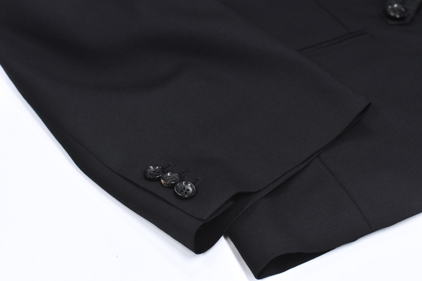 THE JEAN PIERRE / Tear Off Double Jacket - BLACK