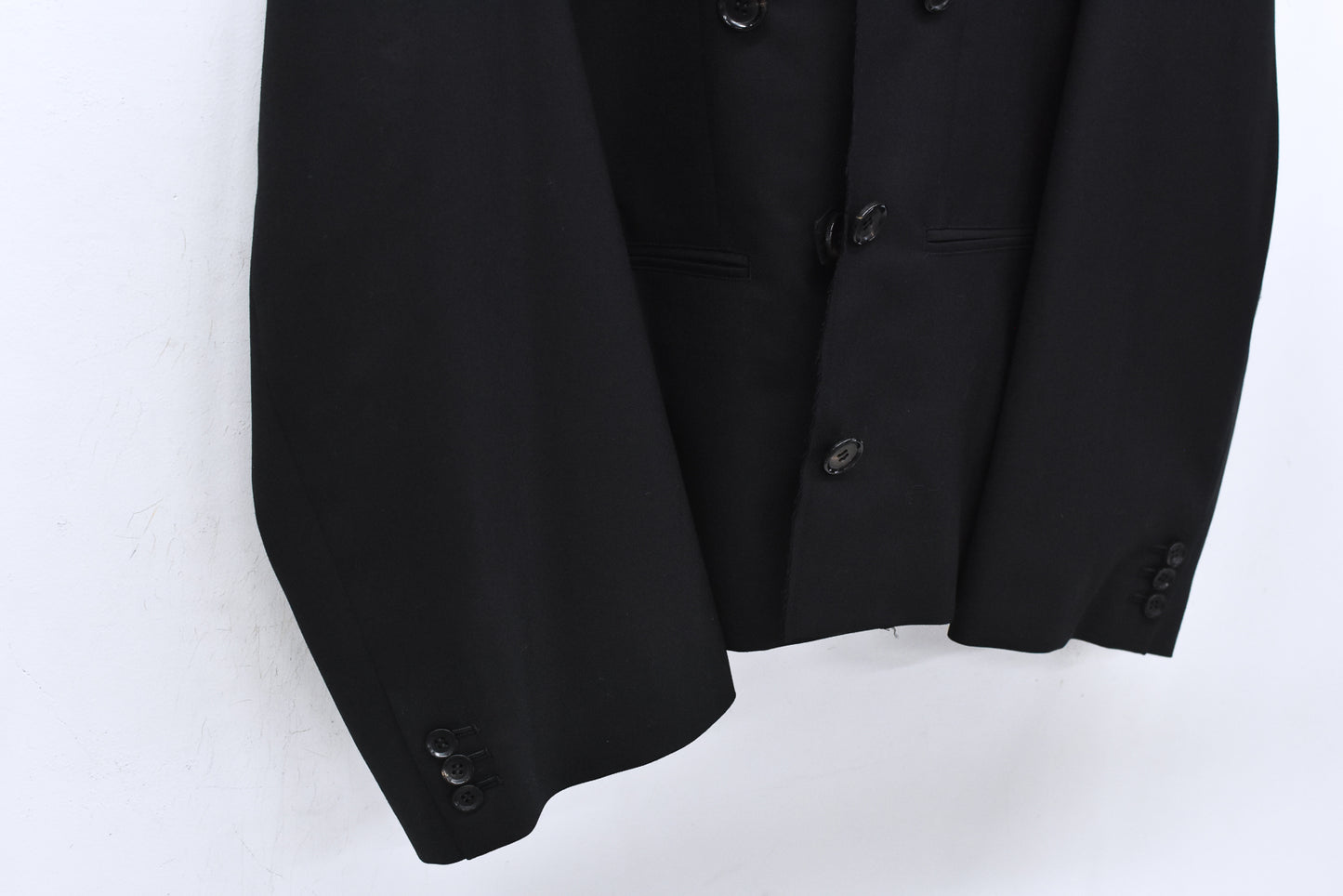 THE JEAN PIERRE / Tear Off Double Jacket - BLACK