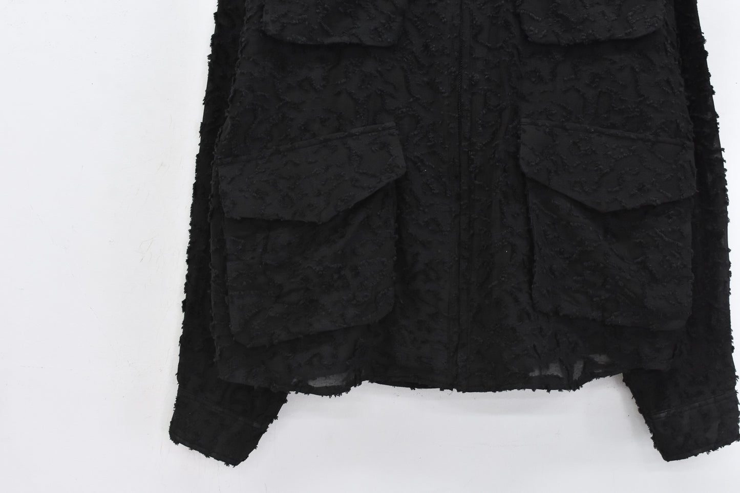 THE JEAN PIERRE / Grunge Jacquard Shirt - BLACK
