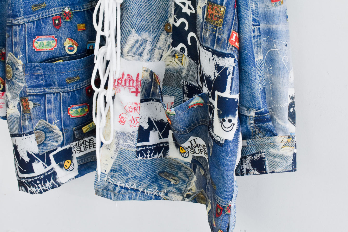 BODYSONG. / TROMPE L'OEIL DENIM PATTERN SHJ JUV - BLUE