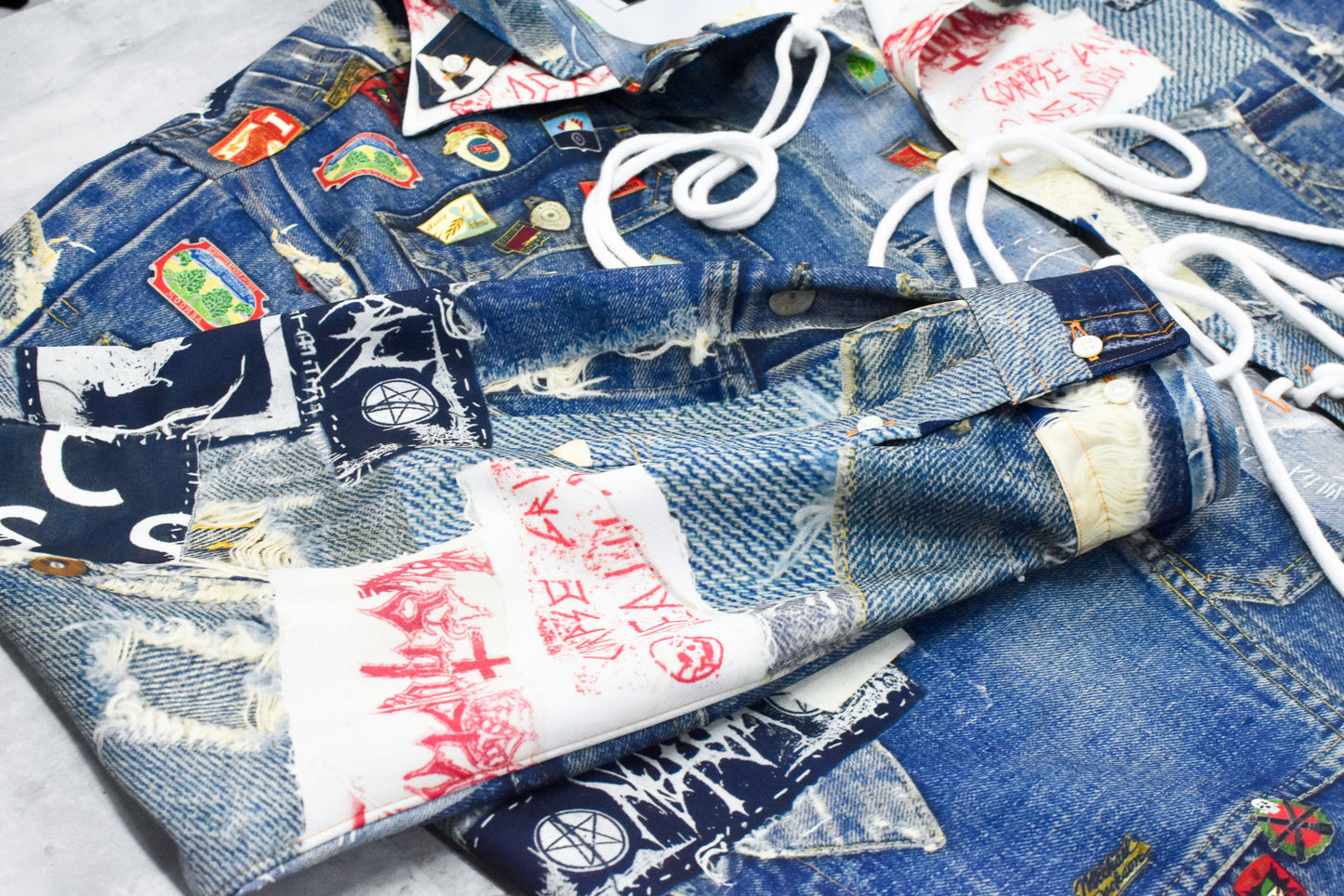 BODYSONG. / TROMPE L'OEIL DENIM PATTERN SHJ JUV - BLUE