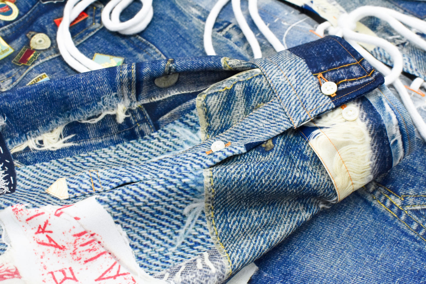 BODYSONG. / TROMPE L'OEIL DENIM PATTERN SHJ JUV - BLUE