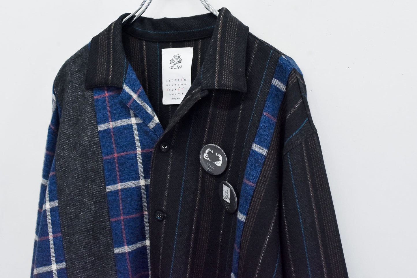 STOF / MIX STRIPE SHIRTS - BLACK