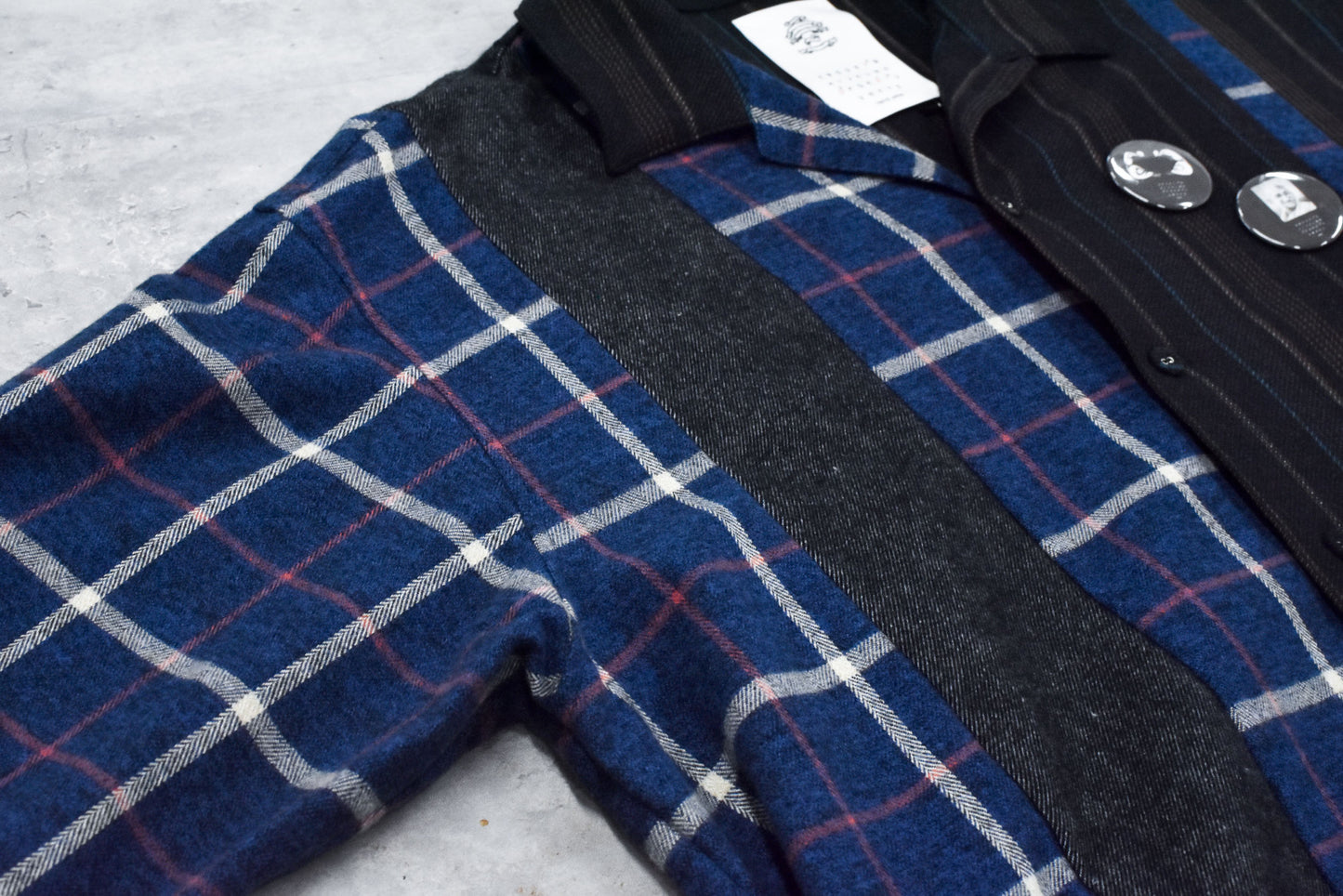 STOF / MIX STRIPE SHIRTS - BLACK