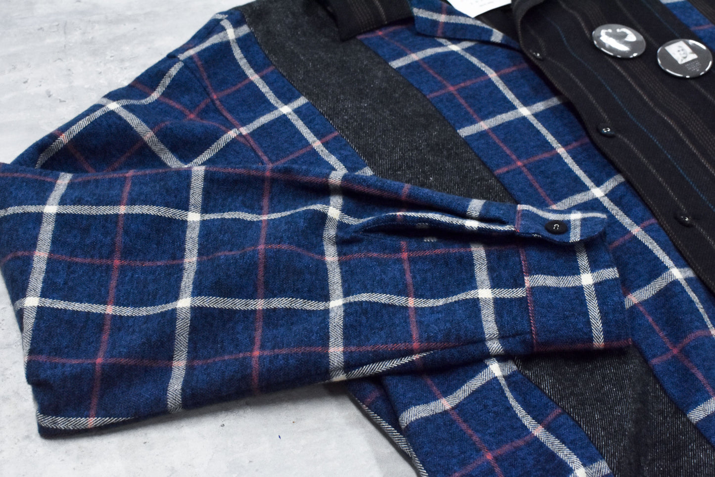 STOF / MIX STRIPE SHIRTS - BLACK