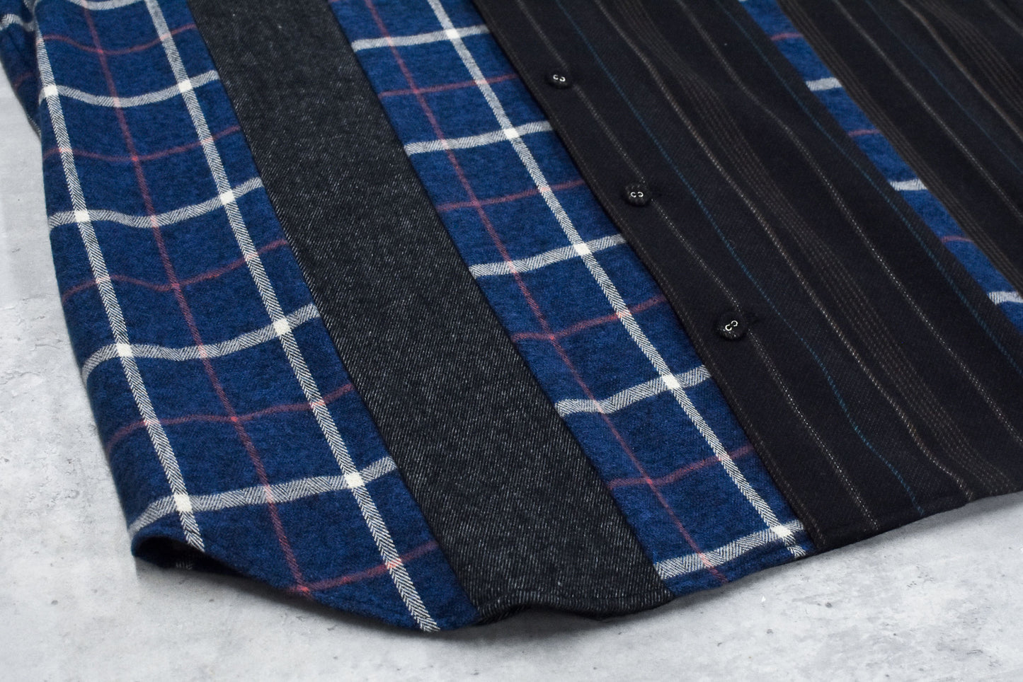 STOF / MIX STRIPE SHIRTS - BLACK